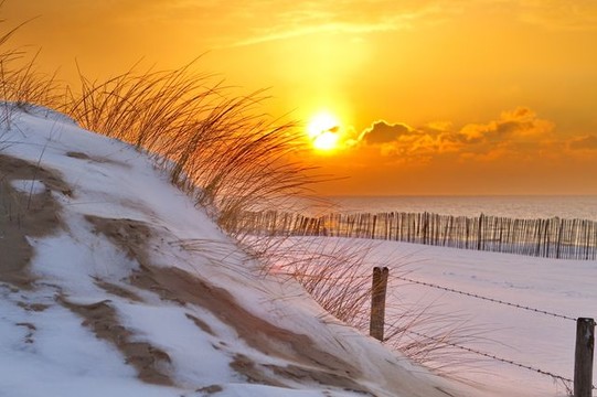 Winter aan de kust